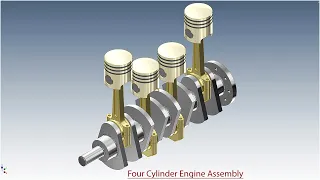 Four Cylinder Engine Assembly || Autodesk Inventor Tutorial