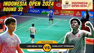 Kunlavut Vitidsarn vs Loh Kean Yew | Indonesia Open 2024 Badminton