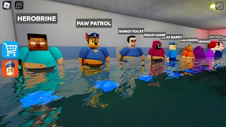 ALL NEW WATER MORPHS in BARRY'S PRISON RUN! HEROBRINE,SKIBIDI TOILET,HALLOWEEN BARRY (#Roblox) #obby