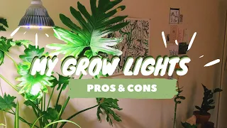 MY GROW LIGHT SETUP | grow lights for houseplants | pros & cons