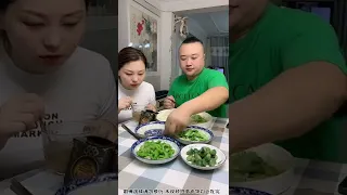 Comedy video eating show by husband and wife eating foods unique 2024