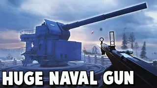 New HUGE Coastal Naval Gun - Battlefield 1 In the Name of the Tsar Albion MAP (BF1 DLC New Map)