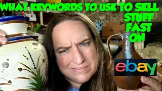 How To Choose Keywords For Titles On Ebay To Sell Faster + Descriptions #sellingonebay