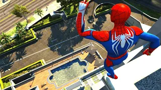 GTA 5 Spiderman Jumping off Highest Buildings #4 (Euphoria Physics/Ragdolls)