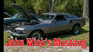 John Wick stunt cars! Yes, actual cars from the movie. John Wick Mustang. John Wick Chevelle.