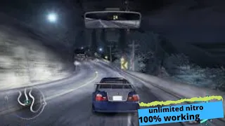 How to get unlimited nitro in nfs 2005