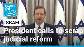 Israel's president calls to scrap judicial overhaul as protests mount • FRANCE 24 English