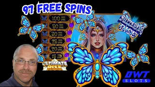 97 FREE Spins on Ultimate Rise 🦋Butterfly🦋Rise slot machine by AGS!