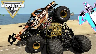 Monster Jam INSANE High Speed Jumps and Crashes New Map #15 | BeamNG Drive