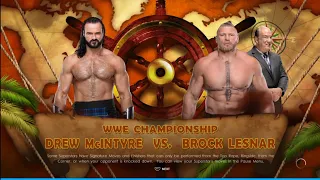 Drew McIntyre vs Brock Lesnar  WrestleMania 36. WWE 2K22