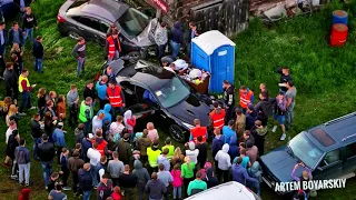 Обзор аварий  ДТП Ниссан GTR на автополигоне  Место происшествия 18 06 2018