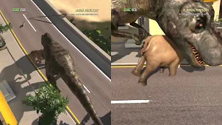 Goat Simulator t rex vs elephant