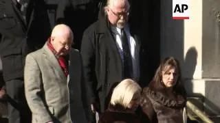 Philip Seymour Hoffman's casket leaves church as family and friends depart funeral