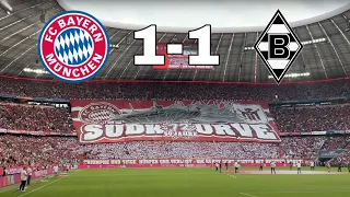 Bayern Monachium-Borussia Mönchengladbach 1-1 Choreografie und Pyroshow (kulisy)