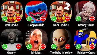 Dark Riddle,Poppy Playtime 3,Dark Riddle 2,Granny House,Granny,The Baby In Yellow,Mr Meat 2