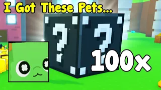 I Broke 100 Huge Lucky Blocks And Got These Pets! - Pet Simulator X Roblox