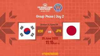 Korea v Japan | Full Basketball Game | FIBA U16 Women's Asian Championship 2022 | Division A