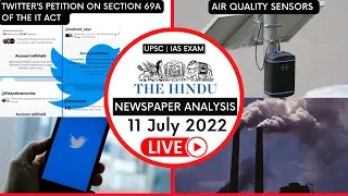 Daily Newspaper Analysis | 11 July 2022 | The Hindu Editorial Analysis | Current Affairs UPSC CSE |