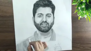 Rohit Sharma Drawing|How To Draw Rohit Sharma|Rohit Sharma Drawing Easy| Shading Tutorial Part 2|