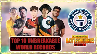 Top 10 World Recods In Pubg mobile • Bgmi Unbreakable World Records • PUBG & BGMI