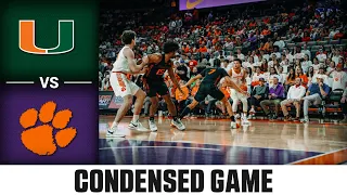 Miami vs. Clemson Condensed Game | 2023-24 ACC Men's Basketball