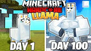 I Survived 100 DAYS as a LLAMA in HARDCORE Minecraft!