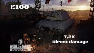 E100 in linea Sigfrido: 7,2K Direct damage :Wot console - World of Tanks