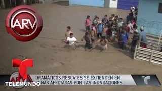 Rescates de las fatales inundaciones en Perú | Al Rojo Vivo | Telemundo