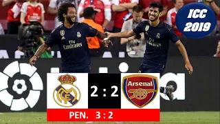 Real madrid vs Arsenal (2:2)  PEN. (3:2)   ICC 2019 Highlights, all goals and actions