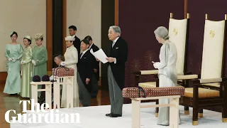 Japanese emperor Akihito abdicates in historic ceremony