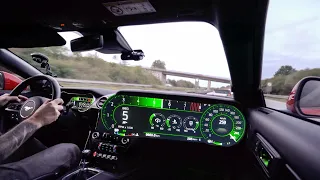 Mustang GT 6-speed manual V-MAX na niemieckiej autostradzie 260 km/h