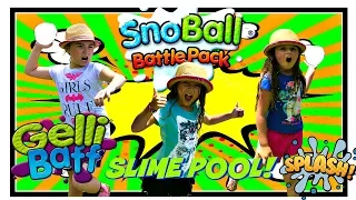 SnoBall Battlepack from Zimpli Kids + Giant Pool of Gelli Baff SLIME Challenge