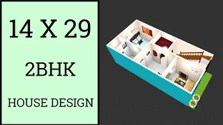 14 x 29 शहर में सुन्दर सा घर का नक्शा ll 406 Sqft Ghar Ka Naksha ll 14 x 29 House Plan