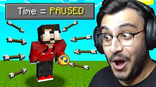 MINECRAFT BUT I CAN PAUSE TIME | RAWKNEE