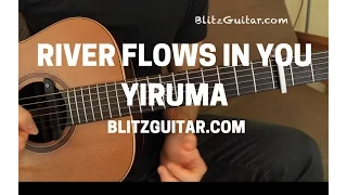 River Flows in You - Yiruma Easy Melody | Fingerstyle Guitar Lesson. Fingerstyle Tutorial