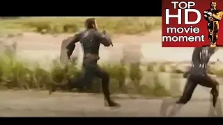 Captain America vs Black Panther  Running Avengers Infinity War (2018)