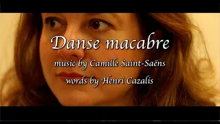 DANSE MACABRE     Saint-Saëns Cazalis French song chanson voice violin bass piano skeletons dancing