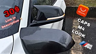 Install Bmw M Style Mirror Caps  / Cover F20 F21 F22 F23 F30 F32 F33 Black or Carbon M4 AliExpress