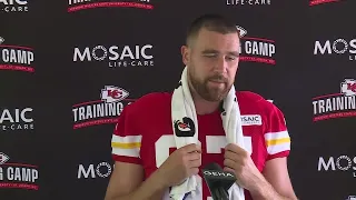 Chiefs Tight End Travis Kelce at 2023 Chief training camp