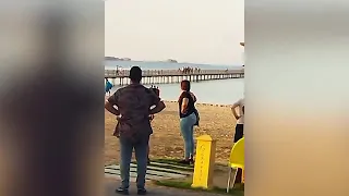 Новое видео с места нападения акулы на женщину на одном из пляжей Хургады.