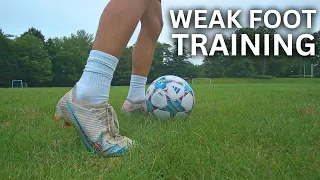 Full Weak Foot Training Sesson ECNL LEVEL! Improving My Weak Foot