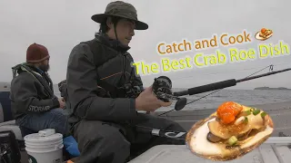 Catch and Cook Dungeness Crab, Rock Crab, and The BEST Crab Roe Dish!!