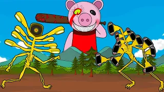 Siren Head Gold Return, Piggy Battle With Light Head Gold 2  - Roblox Piggy Animation - GV Studio