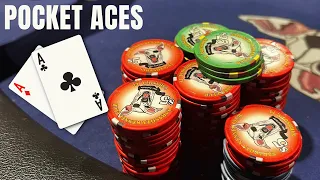 I Have Aces and Get Raise Jammed On (Difficult Spot) -  Kyle Fischl Poker Vlog Ep 142