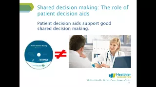 Healthier Washington Quarterly Webinar: How shared decision making supports value-based care