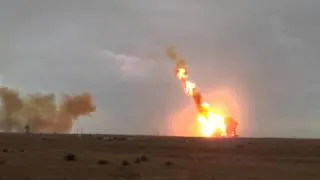 Russian Proton Rocket Crash - Stabilized Footage