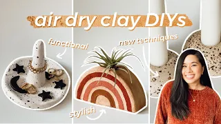 AIR DRY CLAY DIY DECOR *FUNCTIONAL* | Speckled Black Pepper, Air Plant Holder, AESTHETIC Ring Dish