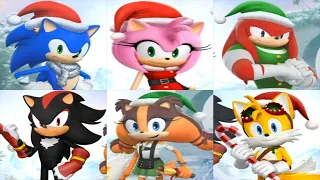 Sonic Dash 2 Sonic Boom - All Winter Characters Unlocked Christmas Update Shadow Tails Knuckles Amy