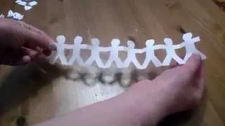 How to Make an Origami Chain of People