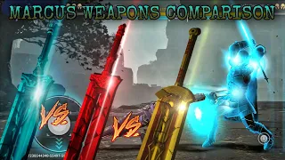 Shadow Fight Arena || Marcus 3 Weapons Comparison || Which One Is Best